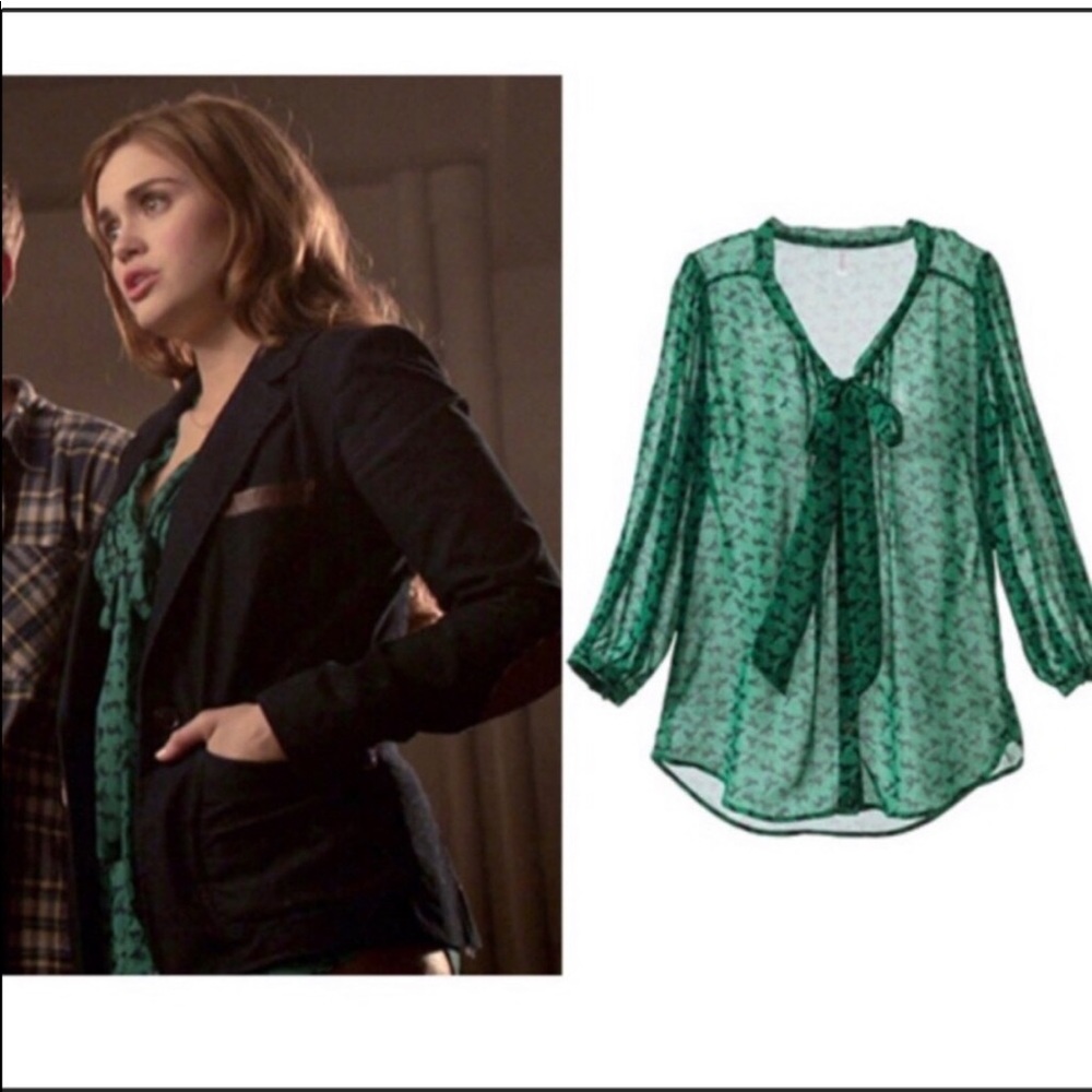 COPY - green xhilaration blouse aso teen wolf